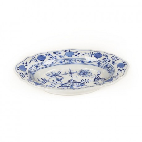 Meissen Meissen Zwiebelmuster kobaltblau - weisser Rand Beilagenschale oval 24 cm Гарнир мейсен луковый узор кобальтово-синий - белый край овальный 24 см