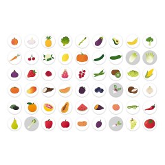 Janod -WWF Geschwindigkeitsspiel Jahreszeiten Obst  Gemuse -Игра на скорость WWF приправляет фрукты и овощи