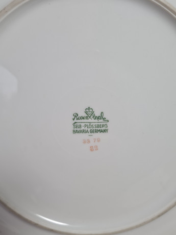 Блюдо винтажное Rosenthal  / Selb Plossberg Bavaria с золотым орнаментом, фарфор, 28 см, Германия, 1970-80гг.