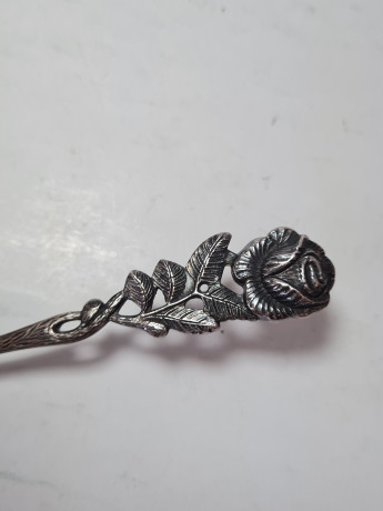 Лопатка для торта с ручкой в виде розы, 20 см, Германия, 1920-30гг.