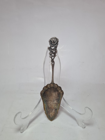 Лопатка для торта с ручкой в виде розы, 20 см, Германия, 1920-30гг.