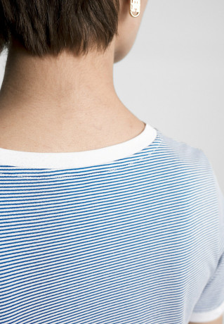 Tommy Hilfiger STRIPE Print T-shirt ultra blue ecru breton stp ПОЛОСКА Футболка с принтом ультра синий экрю бретон стп