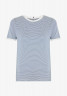 Tommy Hilfiger STRIPE Print T-shirt ultra blue ecru breton stp ПОЛОСКА Футболка с принтом ультра синий экрю бретон стп