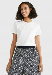 Tommy Hilfiger REG TONAL  Print T-shirt ecru REG TONAL Футболка с принтом экрю