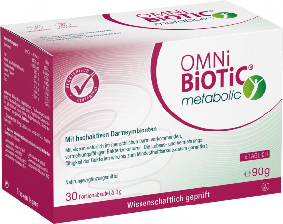  OMNI BIOTIC metabolic 30st, Комплекс бактерий 7 штаммов Омни Биотик Метаболический для здоровья кишечника и котроля веса, 30 саше