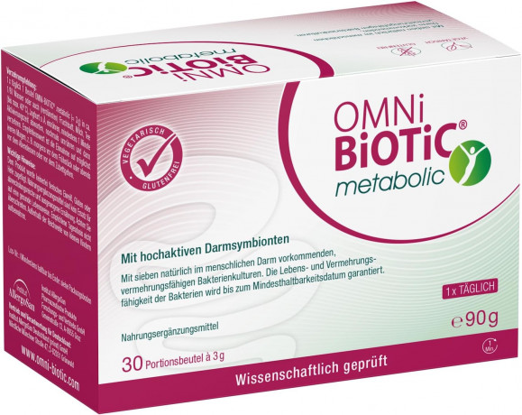  OMNI BIOTIC metabolic 30st, Комплекс бактерий 7 штаммов Омни Биотик Метаболический для здоровья кишечника и котроля веса, 30 саше