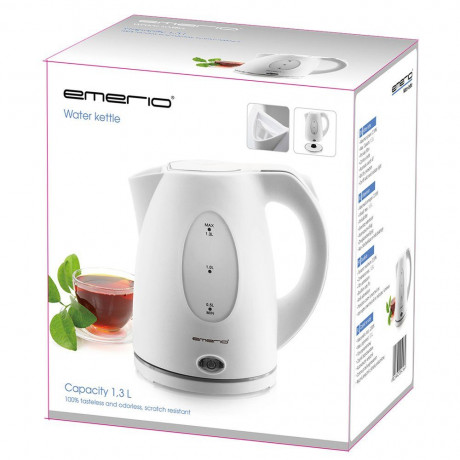 Emerio Emerio Wasserkocher EMERIO WK-106468.13 Wasserkocher schnurlos Weiss, 1.30 l, 2200 W Чайник Emerio EMERIO WK-106468.13 чайник беспроводной белый, 1,30 л, 2200 Вт