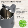 ADE ADE Wasserkocher Energiesparender Wasserkocher mit Temperatureinstellung  LED-Display, 1.5 l, 1800 W, 5 wahlbare Temperaturstufen (40-100°C), Warmhalte-Funktion, 1800 W grau Чайник ADE Энергосберегающий чайник с регулировкой температуры, светодиодный 
