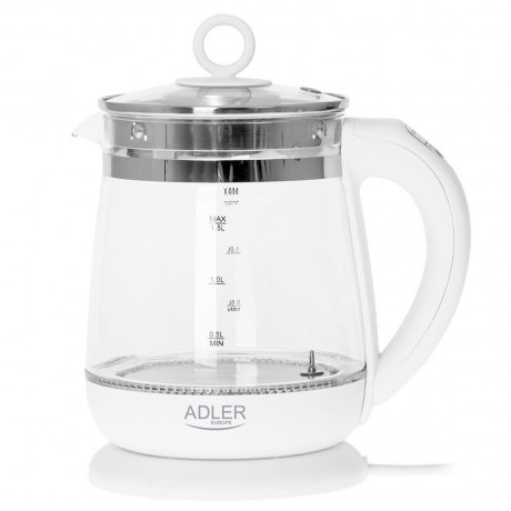 Adler Adler Wasserkocher AD 1299 Glas Wasserkocher 1,5 L 2200 W mit Teesieb und Temperatur-Rege  Чайник Adler AD 1299 стеклянный чайник 1,5 л 2200 Вт с ситечком и регулятором температуры
