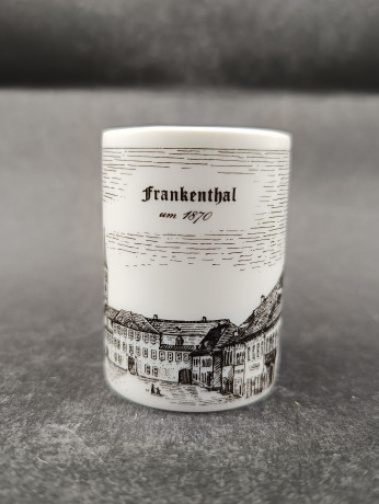 Графин и две рюмки винтажные Royal KPM Bavaria "Альтенкунштадт", черный декор, фарфор, Германия, 1960-70гг.