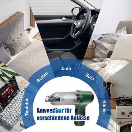 Greensky Greensky Akku-Handstaubsauger 3 IN 1 Handstaubsauger Akku, 9000pa Autostaubsauger Starker Saugkraft, 120 W, beutellos, 4000mah Mini-Handstaubsauger fur Auto, Zuhause, Buro, Tierhaare Беспроводной ручной пылесос Greensky, аккумулятор для ручного