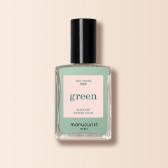 Manucurist Green Nagellack Mint 15ml, Лак для ногтей Mint (Франция), стойкое покрытие без сколов, безопасная растительная формула 9 Free, 15мл