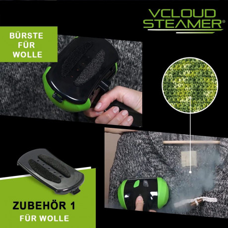 Best Direct® Best Direct® Dampfburste V Cloud Steamer®, 1000,00 W, tragbare Dampfburste fur Kleidung, Polster und Bugelfalten Паровая щетка Best Direct® V Cloud Steamer®, 1000,00 Вт, портативная паровая щетка для одежды, обивки и разглаживания складок.