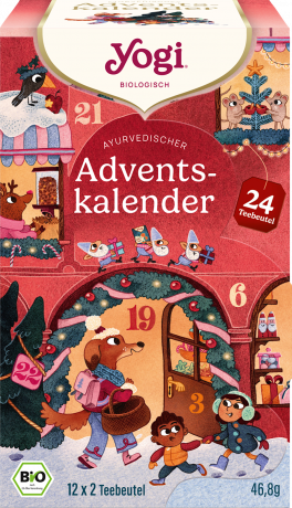 YOGI TEA Adventskalender 2026 24 ayurvedische Tees, YOGI TEA Чайный Адвент-календарь 2026 с аюрведическими органическими чаями, 24 пакетика, 97 г