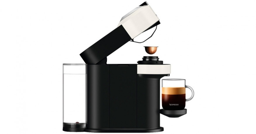 DeLonghi DeLonghi Nespresso Vertuo Next & Aeroccino ENV 120.WAE, Kapselmaschine weiss/schwarz weiss, schwarz DeLonghi Nespresso Vertuo Next & Aeroccino ENV 120.WAE, капсульная машина белый/черный