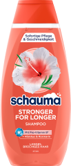 Schauma Shampoo Stronger for Longer, 400 ml, Schauma укрепляющий шампунь Stronger for Longer с гибискусом, розмарином и провитамином B5, 400 мл