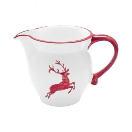 Gmundner Keramik Gmundner Keramik Rubinroter Hirsch Milchgiesser glatt 0,5 L / h: 10,8 cm Наливное устройство для молока Gmundner Ceramics Ruby Red Deer гладкое 0,5 л / высота: 10,8 см