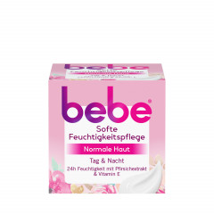 bebe Feuchtigkeitspflege, 50 ml, bebe увлажняющий крем для лица для нормальной кожи с экстрактом персика и витамином E, 50 мл