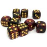 dice4friends 10-tlg. D6 Wurfelset Two Toned: Red\/Black 10 шт. Набор игральных костей D6