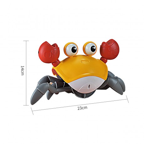 frler frler Krabbelnde Krabbe Baby Spielzeug mit Musik und LED-Leuchten Krabbelspielzeug fur Kinder frler Ползучий краб