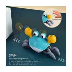 frler frler Krabbelnde Krabbe Baby Spielzeug mit Musik und LED-Leuchten Krabbelspielzeug fur Kinder frler Ползучий краб
