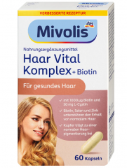 Mivolis Haar Vital Komplex + Biotin, Kapseln 60 St Витаминный комплекс для волос, 60 шт