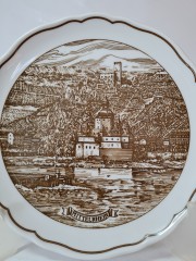 Hutschenreuther 1814 Декоративная тарелка &quot;Винодельческие регионы Германии&quot;, 20см, Германия, 1970-80гг.