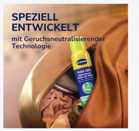 Scholl Schuhdeo Spray fresh step Geruchsstopp, 150 ml Спрей для обуви против запаха на 24 часа, мгновенно устраняет неприятные запахи, 150 мл