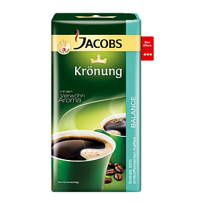 Jacobs Kronung Кофе Баланс молотый 500г
