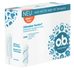o.b. Tampons ProComfort Super 54 St, O.B. Тампоны ПроКомфорт Супер 4 капли 54 шт, 5 упаковок (270 штук)