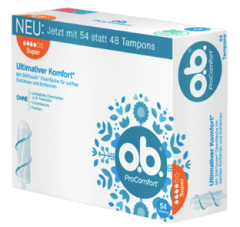 o.b. Tampons ProComfort Super 54 St, O.B. Тампоны ПроКомфорт Супер 4 капли 54 шт, 5 упаковок (270 штук)