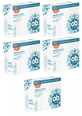 o.b. Tampons ProComfort Super 54 St, O.B. Тампоны ПроКомфорт Супер 4 капли 54 шт, 5 упаковок (270 штук)