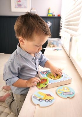 Haba HABA 301648 Holz-Lagenpuzzle Baustelle HABA 301648 строительная площадка головоломки из деревянного слоя