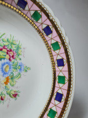 Depose Декоративная тарелка  с позолоченным узором по ободку &quot;Букет цветов&quot;, 19см, Италия, 1970-80гг.