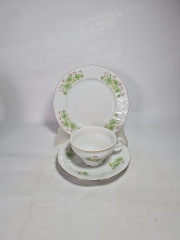 Чайное трио винтажное Bernadotte Czech &quot;Вьюнки&quot;, фарфор, Чехословакия, 1970-80гг.