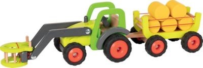 goki Frontlader mit Heuwagen Фронтальный погрузчик с прицепом для сена