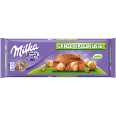 Milka Ganze Haselnusse Альпийский молочный шоколад с лесным орехом 300г