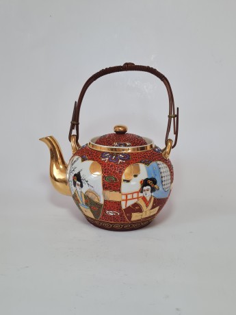 Японский фарфоровый сервиз для чайной церемонии,обильная позолота и Япония, 1960гг.