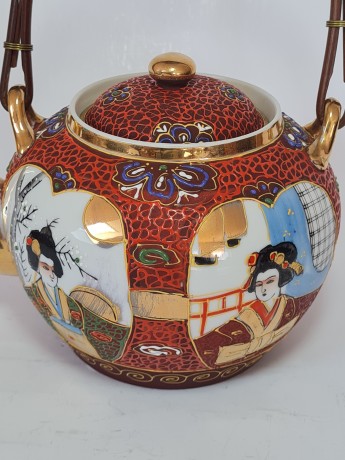 Японский фарфоровый сервиз для чайной церемонии,обильная позолота и Япония, 1960гг.