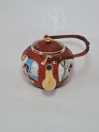 Японский фарфоровый сервиз для чайной церемонии,обильная позолота и Япония, 1960гг.