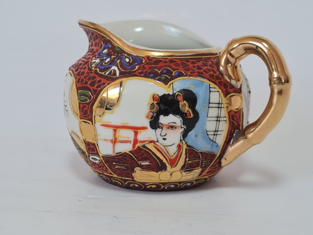 Японский фарфоровый сервиз для чайной церемонии,обильная позолота и Япония, 1960гг.