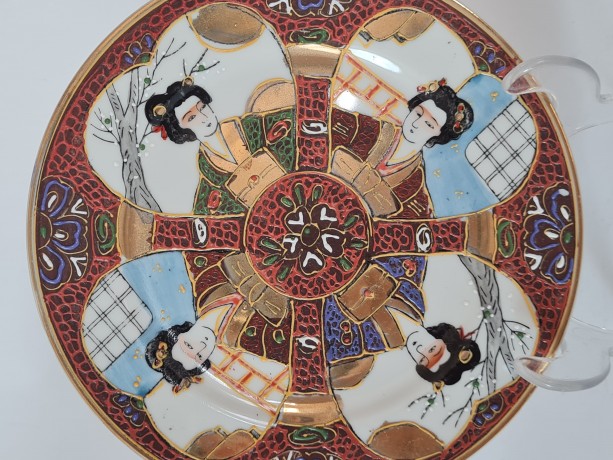 Японский фарфоровый сервиз для чайной церемонии,обильная позолота и Япония, 1960гг.