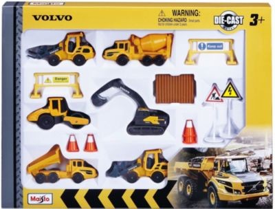 Maisto Volvo Baufahrzeuge 8cm Play-Set mit 6 Fahrzeugen Строительные машины Volvo Игровой набор 8 см с 6 машинками