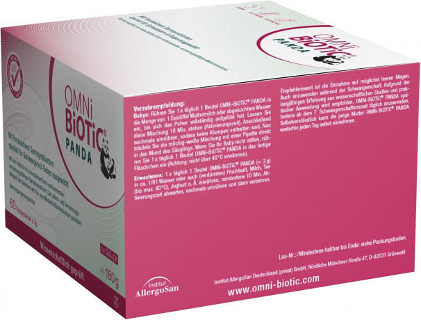 OMNI-BIOTIC Panda 60st, Пробиотик Омни-биотик Панда для беременных женщин и детей с рождения, 4 штамма полезных бактерий, 60 саше х 3г
