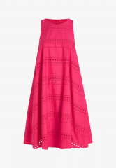 Tommy Hilfiger BRODERIE ANGLAISE FIT AND FLARE Day dress bright cerise pink BRODERIE ANGLAISE FIT AND FLARE Повседневное платье ярко-вишнево-розовый