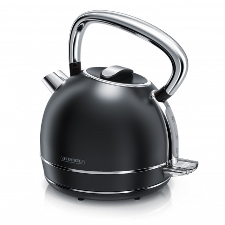 Arendo Arendo Wasserkocher, 1,7 l, 2200 W, Edelstahl Retrostyle Vintage, LED Temperaturanzeige, schwarz matt Чайник Arendo, 1,7 л, 2200 Вт, нержавеющая сталь, винтажный стиль ретро, ??светодиодный индикатор температуры, матовый черный