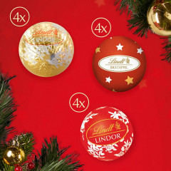 Lindt Frohes Fest Mini Tisch 115g х 5STK, Адвент календарь 2025, 24 сладких сюрприза, 115 грамм x 5 штук