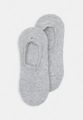 Tommy Hilfiger WOMEN FOOTIE 2 PACK Trainer socks middle grey melange WOMEN FOOTIE 2 PACK Спортивные носки средний серый меланж