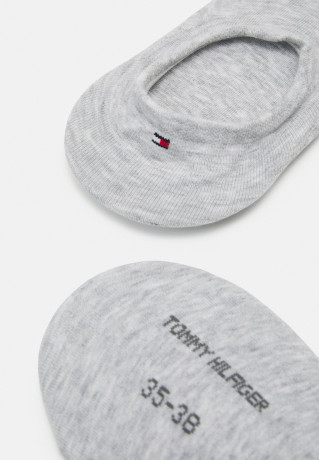 Tommy Hilfiger WOMEN FOOTIE 2 PACK Trainer socks middle grey melange WOMEN FOOTIE 2 PACK Спортивные носки средний серый меланж