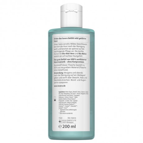 lavera basis sensitiv Mildes Gesichtswasser  base sensitiv Мягкий тоник для лица